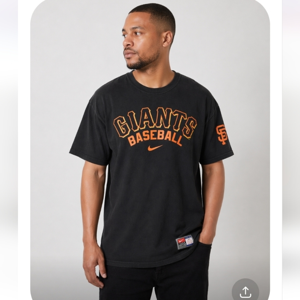 NIKE Tram Giants Baseball Loose Fit Medium T Shirt